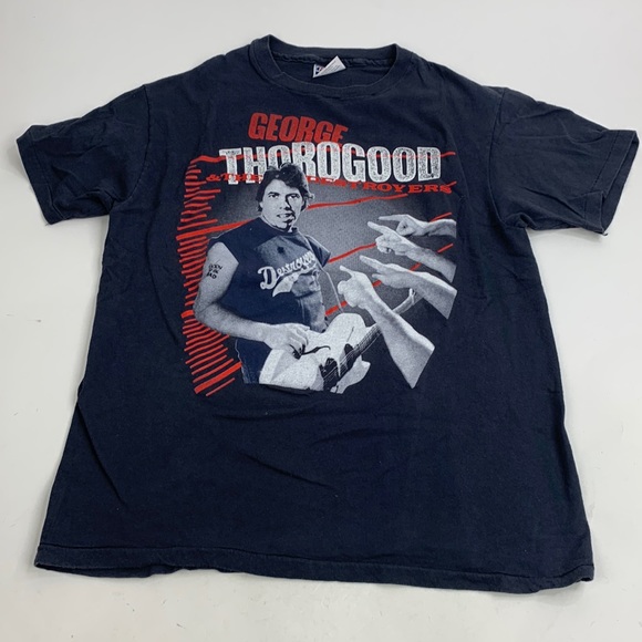 Vintage 1988 George Thorogood & The Destroyers Graphic Band T-shirt Large - Picture 1 of 10